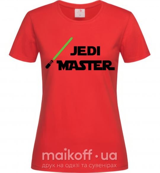 Жіноча футболка Jedi Master Червоний фото