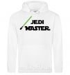 Мужская толстовка (худи) Jedi Master Белый фото