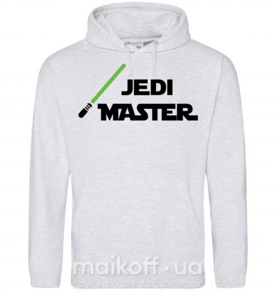 Чоловіча толстовка (худі) Jedi Master Сірий меланж фото