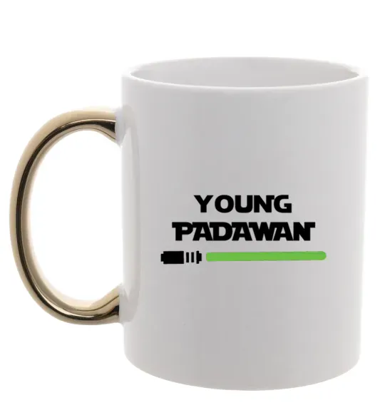 Чашка с цветной ручкой Young Padawan Золото фото