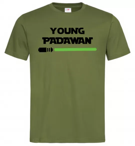 Мужская футболка Young Padawan Оливковый фото