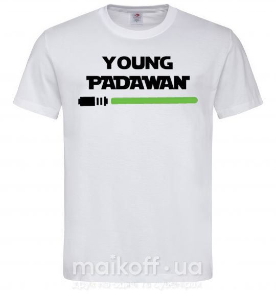 Чоловіча футболка Young Padawan Білий фото