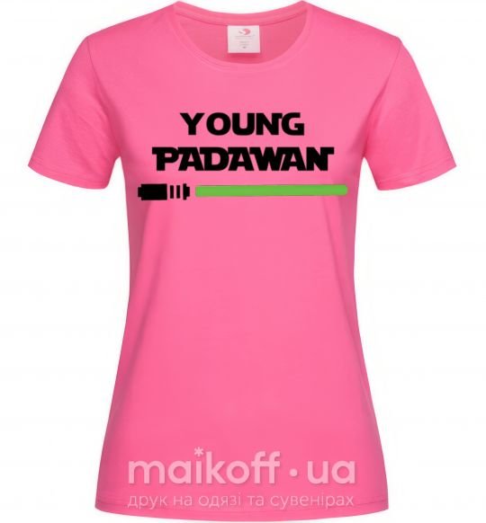 Жіноча футболка Young Padawan Яскраво-рожевий фото