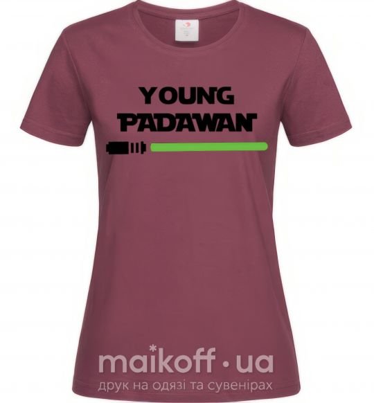 Жіноча футболка Young Padawan Бордовий фото