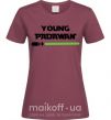Женская футболка Young Padawan Бордовый фото