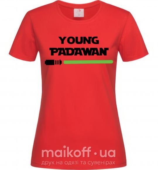 Женская футболка Young Padawan Красный фото