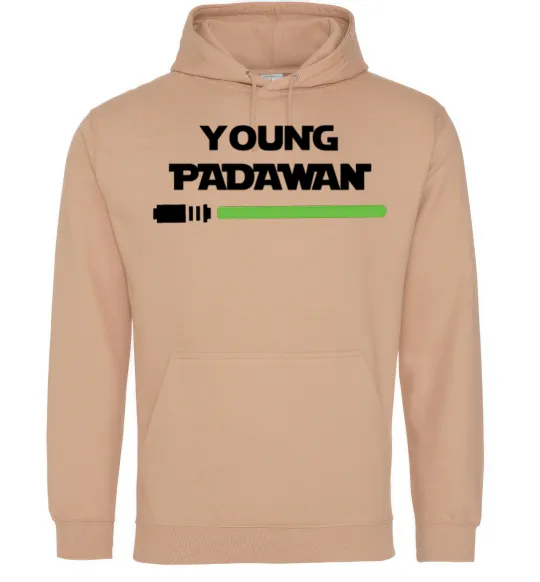 Мужская толстовка (худи) Young Padawan Песочный фото