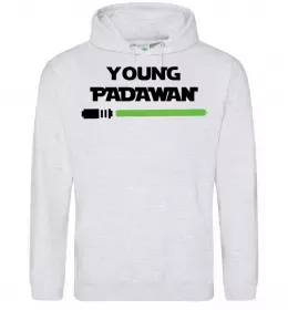 Жіноча толстовка (худі) Young Padawan Сірий меланж фото