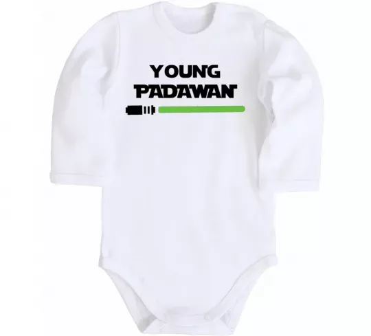 Дитячий бодік Young Padawan Білий фото