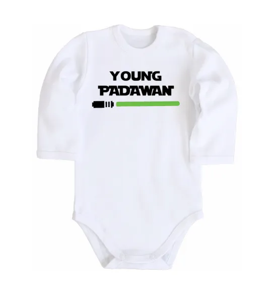Детский боди Young Padawan Белый фото