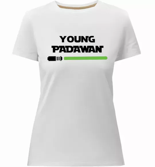 Женская премиум футболка Young Padawan Белый фото