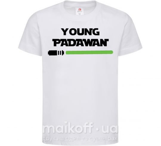 Дитяча футболка Young Padawan Білий фото