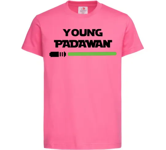 Дитяча футболка Young Padawan Яскраво-рожевий фото