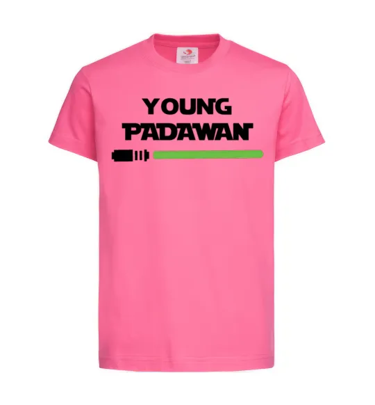 Дитяча футболка Young Padawan Яскраво-рожевий фото