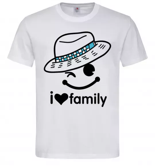 Мужская футболка I Love my family_DAD Белый фото