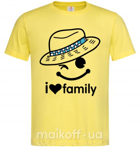 Чоловіча футболка I Love my family_DAD Лимонний фото