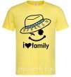 Мужская футболка I Love my family_DAD Лимонный фото