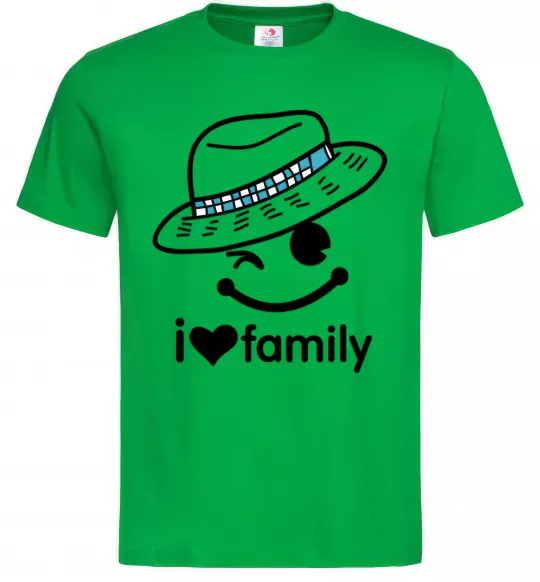 Мужская футболка I Love my family_DAD Зеленый фото