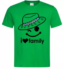 Мужская футболка I Love my family_DAD Зеленый фото