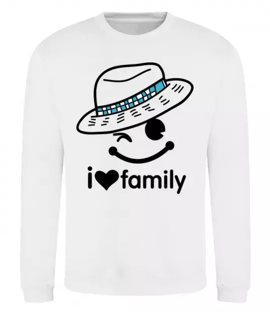 Свитшот I Love my family_DAD Белый фото