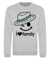 Свитшот I Love my family_DAD Серый меланж Свитшот I Love my family_DAD Серый меланж фото