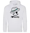 Мужская толстовка (худи) I Love my family_DAD Серый меланж фото