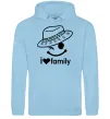 Мужская толстовка (худи) I Love my family_DAD Голубой фото