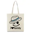Еко-сумка I Love my family_DAD Бежевий фото