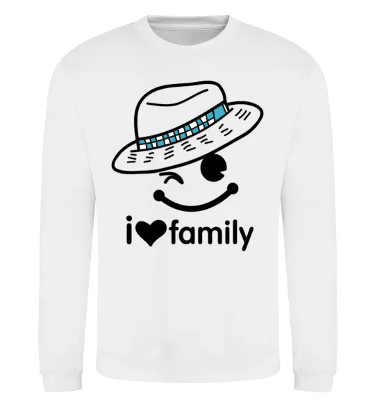 Світшот I Love my family_DAD Білий фото