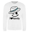 Світшот I Love my family_DAD Білий фото