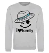Світшот I Love my family_DAD Сірий меланж фото