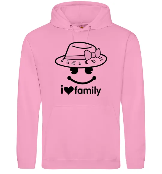 Жіноча толстовка (худі) I Love my family_MOM Рожевий фото
