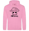 Жіноча толстовка (худі) I Love my family_MOM Рожевий фото