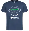 Мужская футболка I Love my family_Kid Темно-синий фото