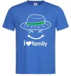 Мужская футболка I Love my family_Kid Ярко-синий фото