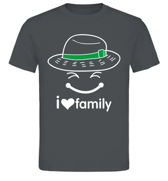 Мужская футболка I Love my family_Kid Графит фото