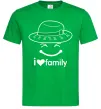 Мужская футболка I Love my family_Kid Зеленый фото