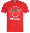Мужская футболка I Love my family_Kid Красный фото