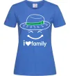 Женская футболка I Love my family_Kid Ярко-синий Женская футболка I Love my family_Kid Ярко-синий фото