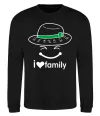 Свитшот I Love my family_Kid Черный фото