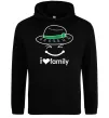 Чоловіча толстовка (худі) I Love my family_Kid Чорний фото