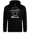 Жіноча толстовка (худі) I Love my family_Kid Чорний фото