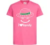 Детская футболка I Love my family_Kid Ярко-розовый Детская футболка I Love my family_Kid Ярко-розовый фото