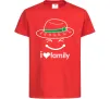 Детская футболка I Love my family_Kid Красный Детская футболка I Love my family_Kid Красный фото