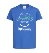 Дитяча футболка I Love my family_Kid Яскраво-синій фото