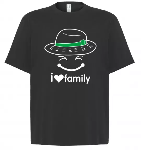 Футболка Оверсайз I Love my family_Kid Черный фото