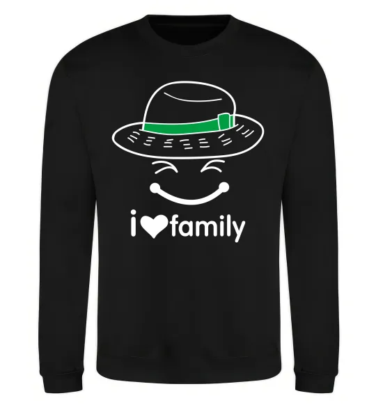 Світшот I Love my family_Kid Чорний фото