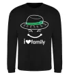 Світшот I Love my family_Kid Чорний фото