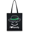 Еко-сумка I Love my family_Kid Чорний фото