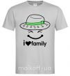 Мужская футболка I Love my family_Kid Серый фото